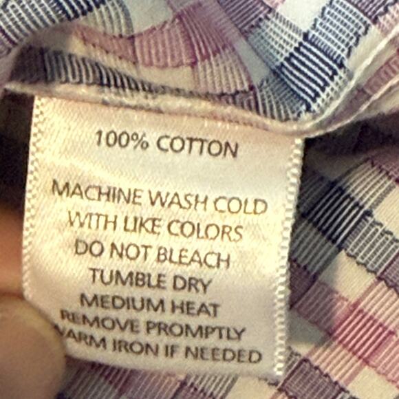 Untuckit Checkered Button Down Shirt Mens XL Pink Blue Casual Classic - Picture 3 of 7